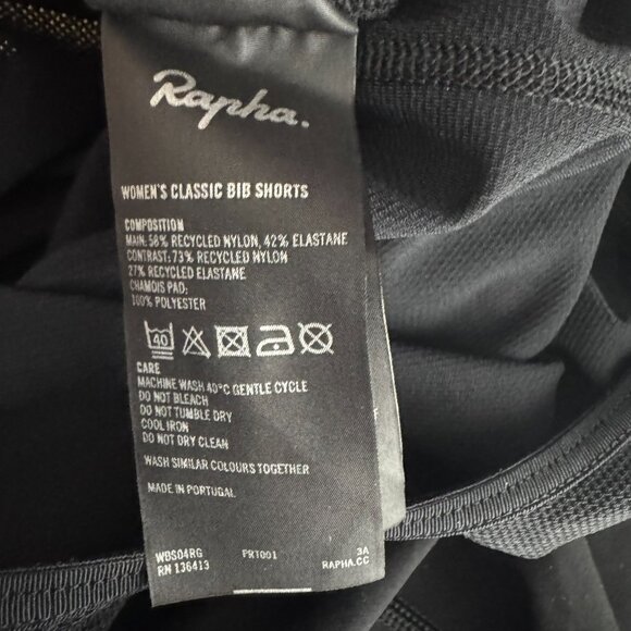 Rapha Classic Bib Shorts Womens XL Reynders Ellerman STR 36 Black NWT PT-2634 - Picture 14 of 16